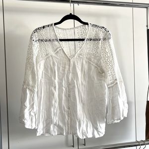 White floral sea through top